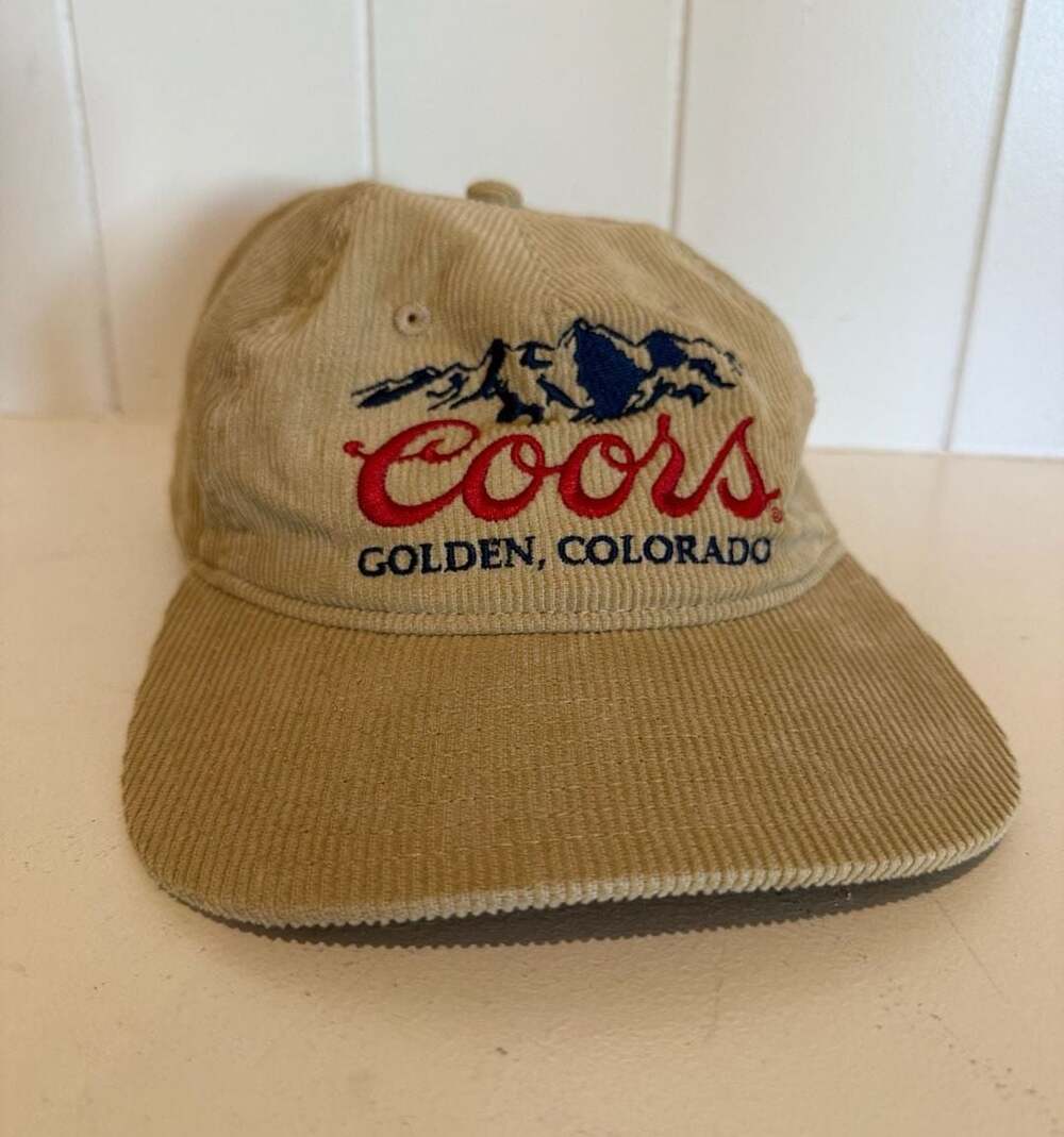 Vintage Coors Banquet Golden Colorado Corduroy Snapback Hat